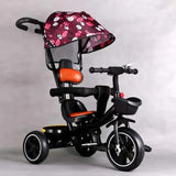 Baby Dreams Tricycle, Children's Tricycle, Stroller, with Push Bar, Ride-On Toy, with Guardrail for Children BD138