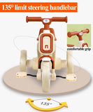 2 in 1 Toddler Stroller pram and Pedal tricycles with music headlights,Kids trikes with Detachable Parent Handle,Parent Steering Trolley for 1-3 Years Old Boys and Girls,135° Limit Steering Handlebar,Foam Wheel BD129
