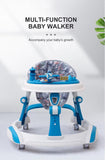 Multi-Function Foldable Baby Walker with Silent Wheels & Toy Tray BD230
