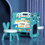 3-in-1 Multifunctional Kids Bookshelf, Drawing Board, and Study Table with Chair- 0188 BD299