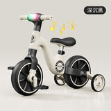 2 in 1 Tricycle with Training Wheels, Ride-on Bike,2 Wheels Balance Bike with Detachable Pedals, PU Wheels, Trike with Music Headlight, Scooter 880 BD130