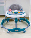 Foldable Baby Walker with Music & Lights  360° Rotating Wheels  Adjustable Height  PU Cushion  Early Learning Walker for Boys & Girls BD250