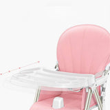Baby Dreams Child Highchair Baby Booster Seat High Chair Portable Kids Dinner Chair With Tray Feeding Plate Table Anti-slip Safe Comfortable Adjustable Height Foldable Feeding Baby For Baby Toddlers Children BD133