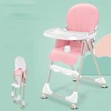 Baby Dreams Child Highchair Baby Booster Seat High Chair Portable Kids Dinner Chair With Tray Feeding Plate Table Anti-slip Safe Comfortable Adjustable Height Foldable Feeding Baby For Baby Toddlers Children BD133