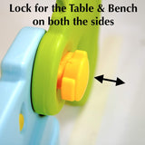 3 IN 1 kids table, kids desk, kids bench & toy storage, Multi Color Kids Furniture for 3 Years and Above CT-312 BD298