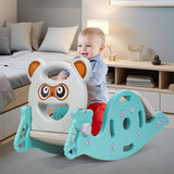 3 in 1 Rocking Chair Toy with Baby Slide & Basket Ball Stand – Foldable, Indoor & Outdoor Use, for 1-3 Aged Toddlers & Kids BD297