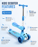 Cute Panda Kids Scooter with Seat – 3-Level Adjustable Handle BD293