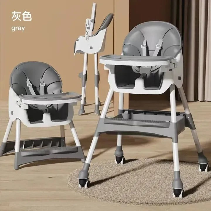 Fantastic-Kids-Toys Baby High Chair & Toy Bar | Newborn Feeding Chair | Removable & Adjustable Double Meal Tray E500 BD120
