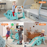 3 in 1 Rocking Chair Toy with Baby Slide & Basket Ball Stand – Foldable, Indoor & Outdoor Use, for 1-3 Aged Toddlers & Kids BD297