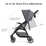 Lightweight Baby Stroller, Foldable and Easy to Store, Suitable for Sitting and Lying BD 223