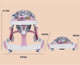 Multi-Function Foldable Baby Walker with Silent Wheels & Toy Tray BD230