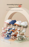 Children Tricycle with Umbrella, Detachabel safetyguard, Push Handlebar Multifunction Kids Tricycle with Parent Handle BD244