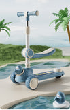 3 Wheel, Adjustable Height Folding Kids Scooty' Kick Scooters With Pedal Foot With Music and Light, and Storage Basket BD210