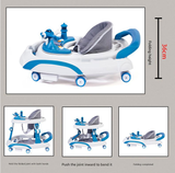 Multi-Function Foldable Baby Walker with Silent Wheels & Toy Tray BD230