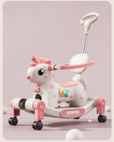 3-in-1 Unicorn Ride-On Toy for Toddlers – Rocking Horse, Scooter & Push Car with 360° Wheels BD275