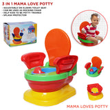 Commode 3 in 1 Potty Trainer Seat For Kids Multicolor BD013