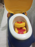 Cute Blue Sports Car Baby Potty Training Seat with Lid & Detachable Potty Bowl Potty Seat, Toilet Seat M8891