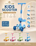 Cute Panda Kids Scooter with Seat – 3-Level Adjustable Handle BD293