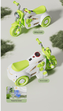 Kids Ride On Motorcycle, 2 in 1 Kids Bike Strong Load Capacity Electric Tricycle for Kids BD216