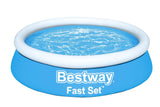 Bestway Fast Set 6’ x 20” Round Inflatable Pool Swimming Pool For Kids Age 6+ 57392