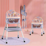 Fantastic-Kids-Toys Baby High Chair & Toy Bar | Newborn Feeding Chair | Removable & Adjustable Double Meal Tray E500 BD120