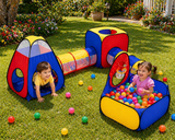 Mega 5-in-1 Kids Play Tent & Tunnel Set with Ball Pit & Basketball Fun BD280