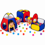 Mega 5-in-1 Kids Play Tent & Tunnel Set with Ball Pit & Basketball Fun BD280