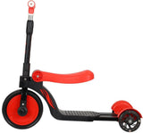 Baby dreams Tricycle 3 in 1 - Balance bike, mobile, and scooter Fire, with wheel swing BD147