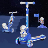 Baby dreams Kids Scooter with Light Three Wheels Kick Scooter in austaronaut style BD142