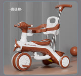 Baby Dreams Classic Kids Tricycle and Stroller For Children With Light and Music Including Storage basket BD139