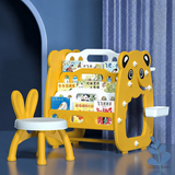 3-in-1 Multifunctional Kids Bookshelf, Drawing Board, and Study Table with Chair- 0188 BD299