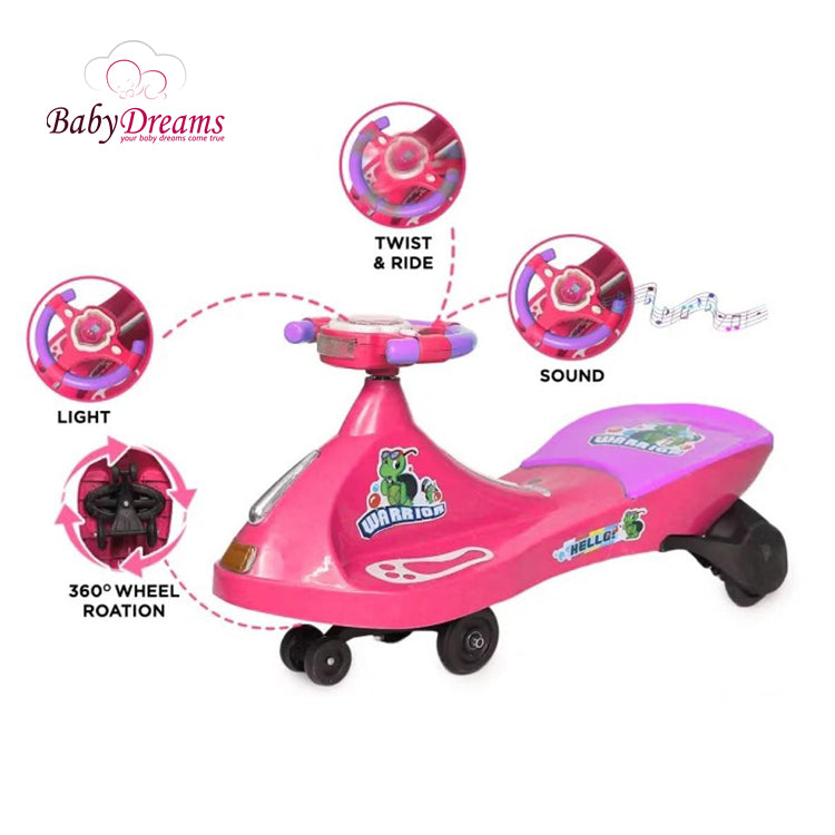 N1 Deluxe Twister Ride Car With Music Sound Swing Car For Toddlers 360 Degree Rotation Ride-On Speed Car Children Outdoor Indoor Ride For Baby Boys & Girls BD040