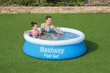 Bestway Fast Set 6’ x 20” Round Inflatable Pool Swimming Pool For Kids Age 6+ 57392