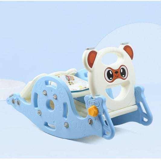 3 in 1 Rocking Chair Toy with Baby Slide & Basket Ball Stand – Foldable, Indoor & Outdoor Use, for 1-3 Aged Toddlers & Kids BD297