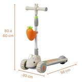 2 in 1 Kids Rabbit Scooty with Seat & Carrot Basket BD288