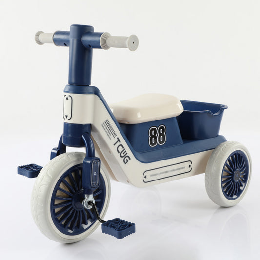 Children Tricycle Push Bike With Basket, With Music and Light BD170