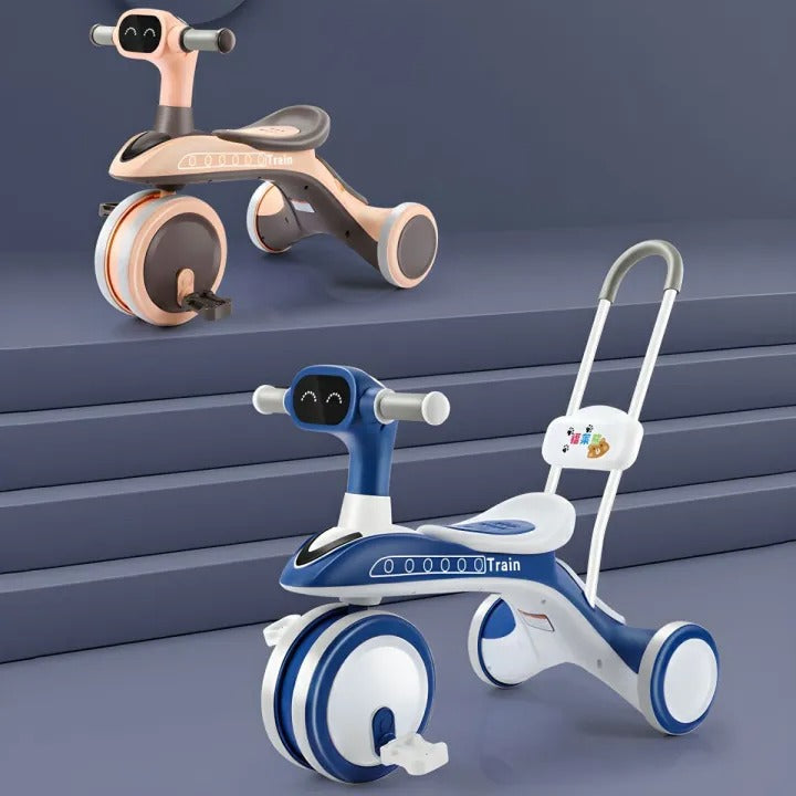 Versatile Metal Rod Tricycle for Kids 3+ Years with Lights and Music Fiber Body 2060