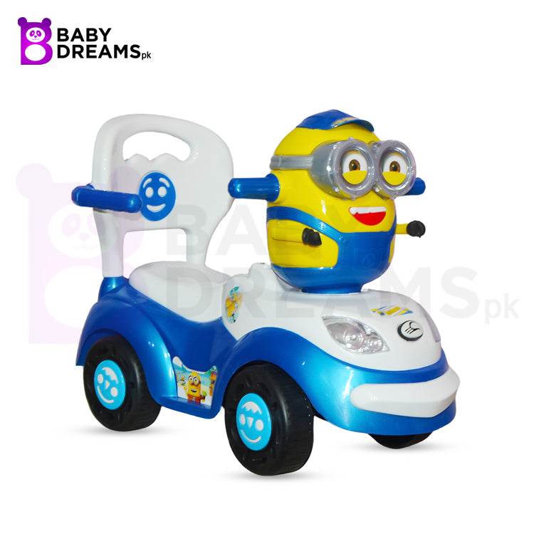 Minion With Light and Music Ride on Tolo Push Car 4 Wheel Car For Kids BD030