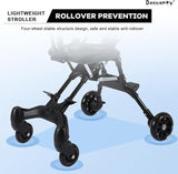 Two-Way Push Compact Stroller, 4-Wheel Anti-Rollover Baby Buggy with Adjustable Canopy, Easy Folding Lightweight Toddler Stroller BD247