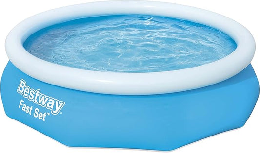 Bestway Fast Set 10’ x 30” Round Inflatable Pool Swimming Pool For Kids Age 8+ 57266