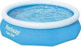 Bestway Fast Set 10’ x 30” Round Inflatable Pool Swimming Pool For Kids Age 8+ 57266