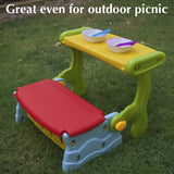 3 IN 1 kids table, kids desk, kids bench & toy storage, Multi Color Kids Furniture for 3 Years and Above CT-312 BD298