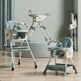 4 in 1 Baby High Chair | Newborn Feeding Chair| Removable & Adjustable Double Meal Tray | with Recline 618