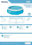 Bestway Fast Set 10’ x 30” Round Inflatable Pool Swimming Pool For Kids Age 8+ 57266