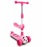 Cute Panda Kids Scooter with Seat – 3-Level Adjustable Handle BD293