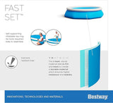 Bestway Fast Set 10’ x 30” Round Inflatable Pool Swimming Pool For Kids Age 8+ 57266