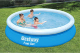 Bestway Fast Set 12’ x 30” Round Inflatable Pool Swimming Pool For Kids Age 8+ 57273
