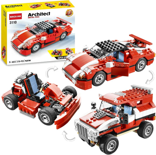 3 in 1 Future Flyer, Space Station, Fighter Jet Building Brick Set ,  Alternate Models Building Block Toy Set Educational 168+ Pcs DIY BD243