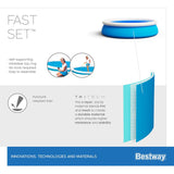 Bestway Fast Set 12’ x 30” Round Inflatable Pool Swimming Pool For Kids Age 8+ 57273