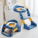 Joyous 2 in 1 Foldable Potty Training Seat with Ladder, Splash Guard & Cushion Seat Kids Toilet Seat  BD096